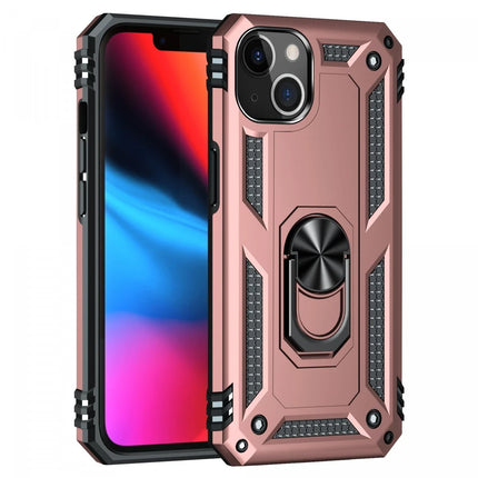 iPhone 14 Plus Sofya Yüzüklü Silikon Kapak Kılıf - Rose