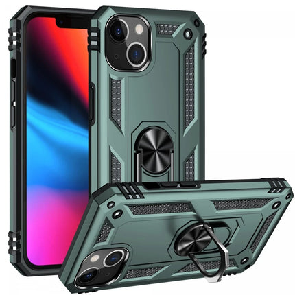 iPhone 14 Plus Sofya Yüzüklü Silikon Kapak Kılıf - Yeşil 2