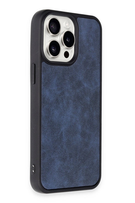 iPhone 14 Pro Aras Deri Kapak Kılıf - Lacivert 2
