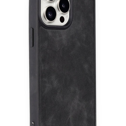 iPhone 14 Pro Aras Deri Kapak Kılıf - Siyah 2