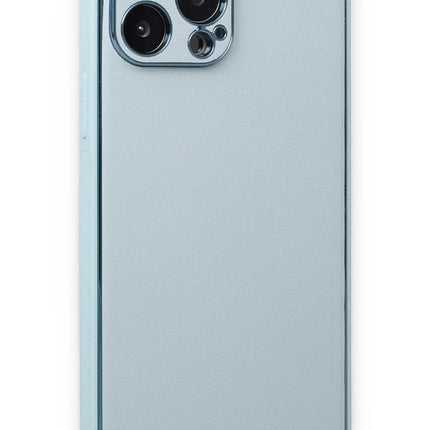 iPhone 14 Pro Coco Deri Silikon Kapak Kılıf - Sky Blue 3