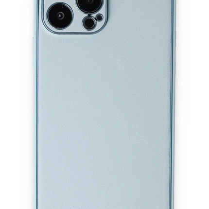 iPhone 14 Pro Coco Deri Silikon Kapak Kılıf - Sky Blue