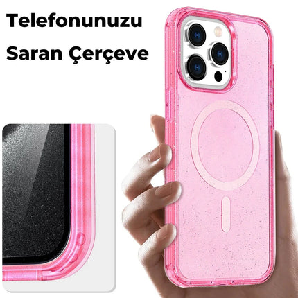 iPhone 14 Pro Star Magsafe Kapak Kılıf - Turuncu 3