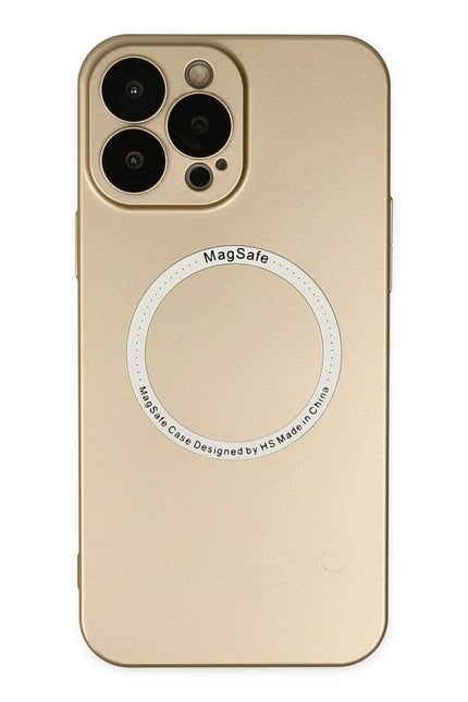 iPhone 14 Pro Jack Magneticsafe Lens Silikon Kılıf - Gold