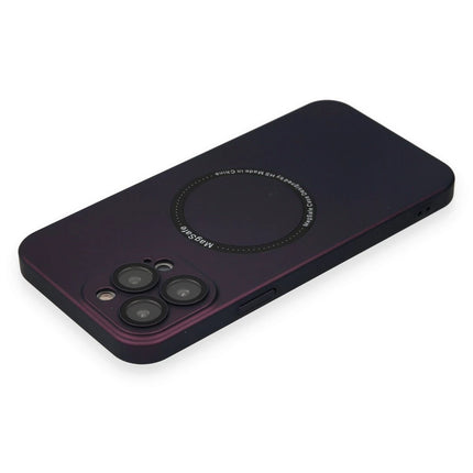 iPhone 14 Pro Jack Magneticsafe Lens Silikon Kılıf - Mürdüm 6