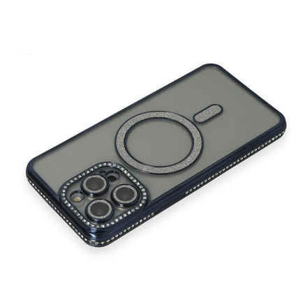 iPhone 14 Pro Joke Simli Magneticsafe Kılıf - Lacivert 2