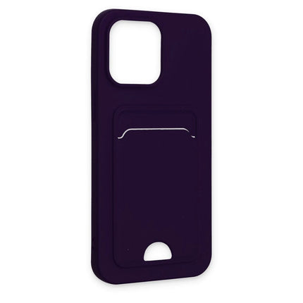 iPhone 14 Pro Kelvin Kartvizitli Silikon Kılıf - Derin Mor 3