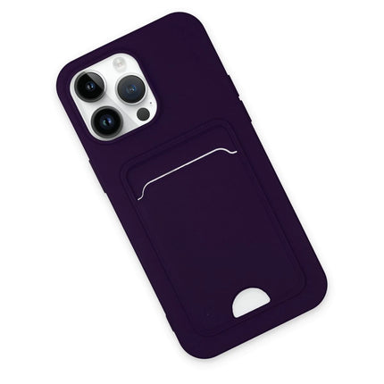 iPhone 14 Pro Kelvin Kartvizitli Silikon Kılıf - Derin Mor 2