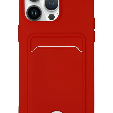 iPhone 14 Pro Kelvin Kartvizitli Silikon Kılıf - Kırmızı