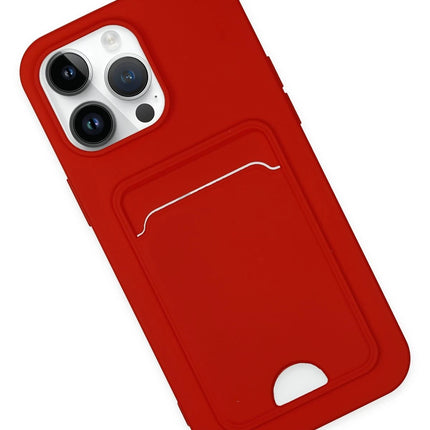 iPhone 14 Pro Kelvin Kartvizitli Silikon Kılıf - Kırmızı 2