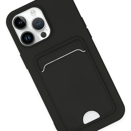 iPhone 14 Pro Kelvin Kartvizitli Silikon Kılıf - Siyah 2