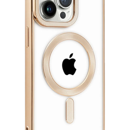iPhone 14 Pro Kronos Magsafe Kapak Kılıf - Gold 2