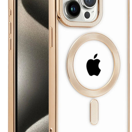 iPhone 14 Pro Kronos Magsafe Kapak Kılıf - Gold