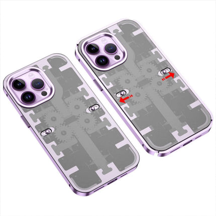 iPhone 14 Pro Mekanik Bumper Kapak Kılıf - Derin Mor