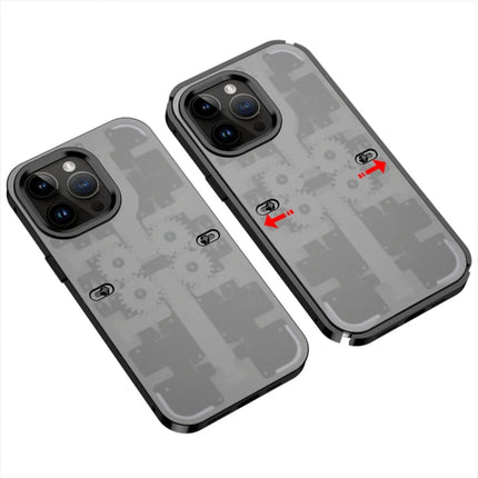 iPhone 14 Pro Mekanik Bumper Kapak Kılıf - Siyah