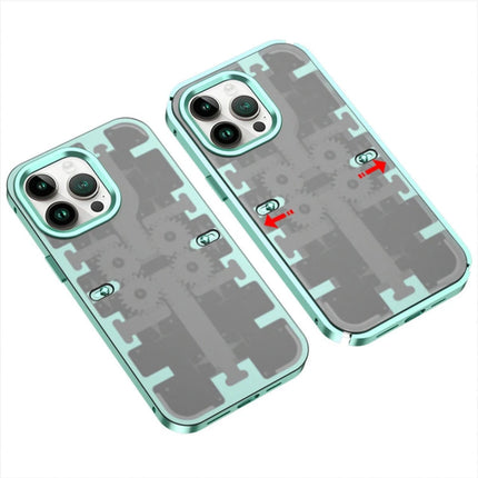iPhone 14 Pro Mekanik Bumper Kapak Kılıf - Yeşil