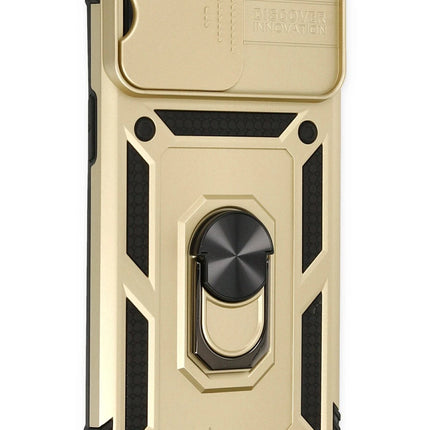 iPhone 14 Pro Pars Lens Yüzüklü Silikon Kılıf - Gold 2