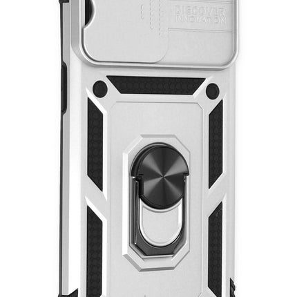 iPhone 14 Pro Pars Lens Yüzüklü Silikon Kılıf - Gümüş 3