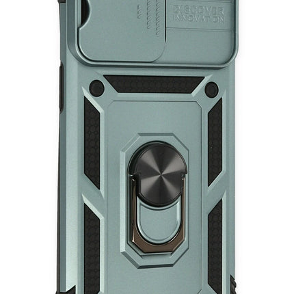 iPhone 14 Pro Pars Lens Yüzüklü Silikon Kılıf - Yeşil 2
