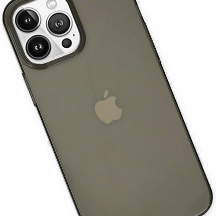 iPhone 14 Pro Pc Sert Şeffaf Kapak Kılıf - Siyah 3