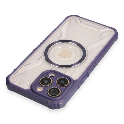 iPhone 14 Pro Prag Magneticsafe Kapak Kılıf - Derin Mor 3