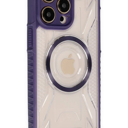 iPhone 14 Pro Prag Magneticsafe Kapak Kılıf - Derin Mor 2