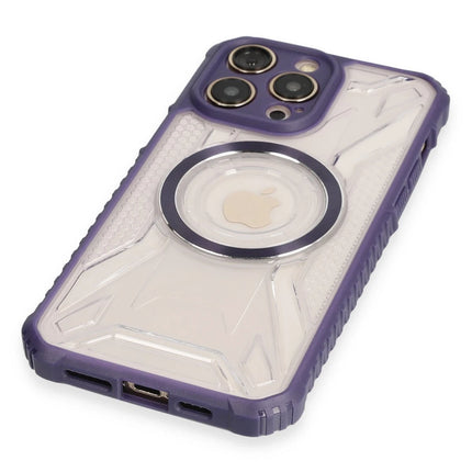iPhone 14 Pro Prag Magneticsafe Kapak Kılıf - Derin Mor 4