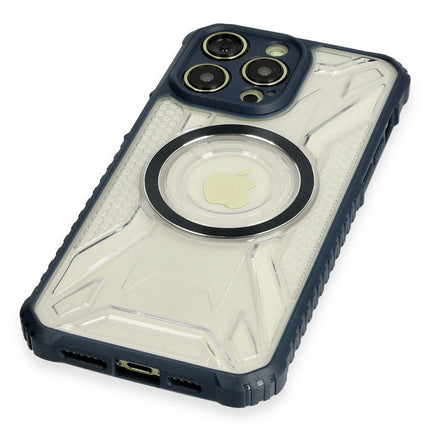 iPhone 14 Pro Prag Magneticsafe Kapak Kılıf - Lacivert 4