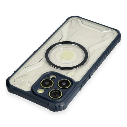 iPhone 14 Pro Prag Magneticsafe Kapak Kılıf - Lacivert 3