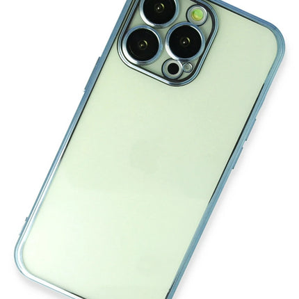 iPhone 14 Pro Razer Lensli Silikon Kılıf - Açık Mavi 2