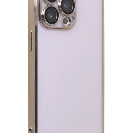 iPhone 14 Pro Razer Lensli Silikon Kılıf - Gold 3