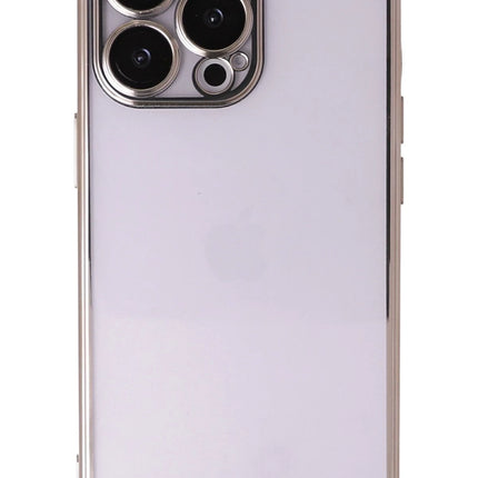 iPhone 14 Pro Razer Lensli Silikon Kılıf - Gold
