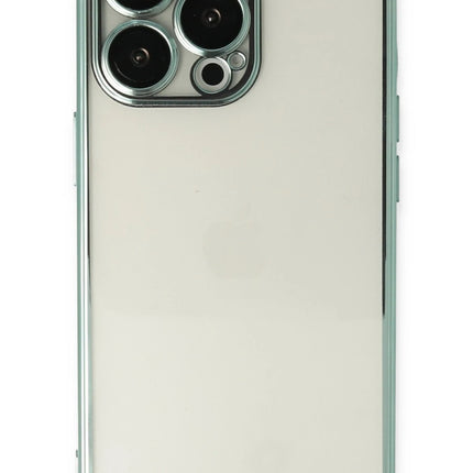 iPhone 14 Pro Razer Lensli Silikon Kılıf - Yeşil