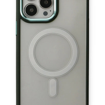 iPhone 14 Pro Room Magneticsafe Silikon Kılıf - Köknar Yeşili 2