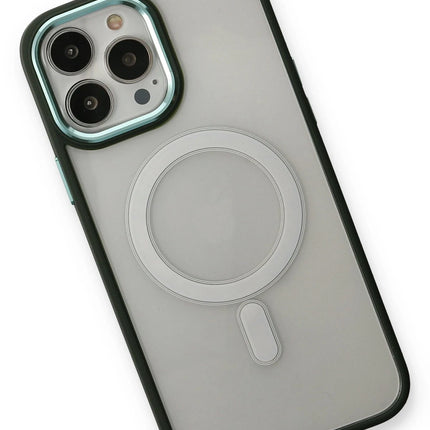iPhone 14 Pro Room Magneticsafe Silikon Kılıf - Köknar Yeşili 3