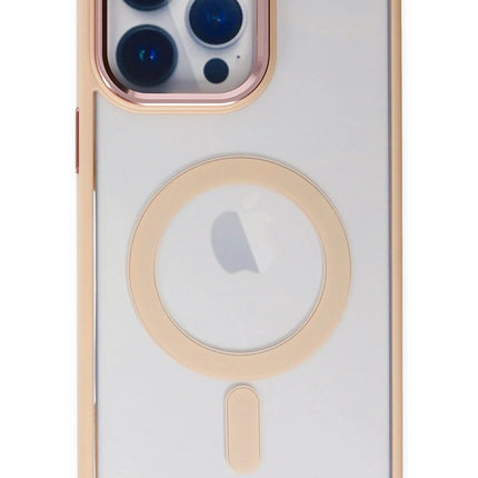 iPhone 14 Pro Room Magneticsafe Silikon Kılıf - Pudra 2