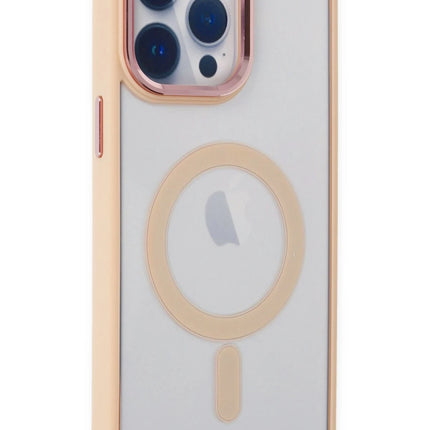 iPhone 14 Pro Room Magneticsafe Silikon Kılıf - Pudra