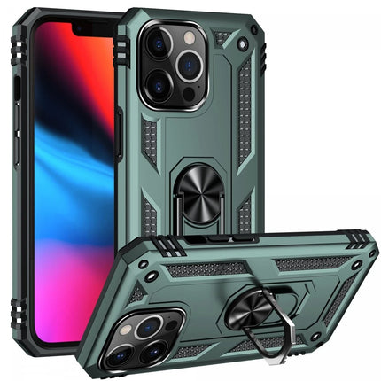 iPhone 14 Pro Sofya Yüzüklü Silikon Kapak Kılıf - Yeşil 2