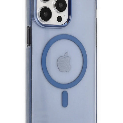 iPhone 14 Pro Tron Şeffaf Magsafe Kapak Kılıf - Mavi