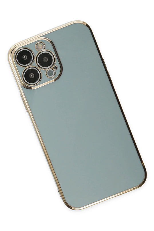 iPhone 14 Pro Volet Silikon Kılıf - Açık Yeşil 3