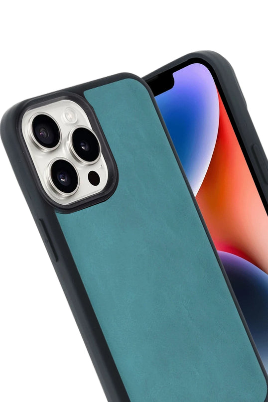 iPhone 14 Pro Max Aras Deri Kapak Kılıf - Açık Yeşil 2