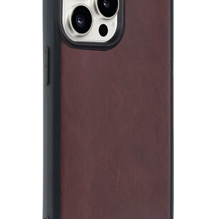 iPhone 14 Pro Max Aras Deri Kapak Kılıf - Bordo 3