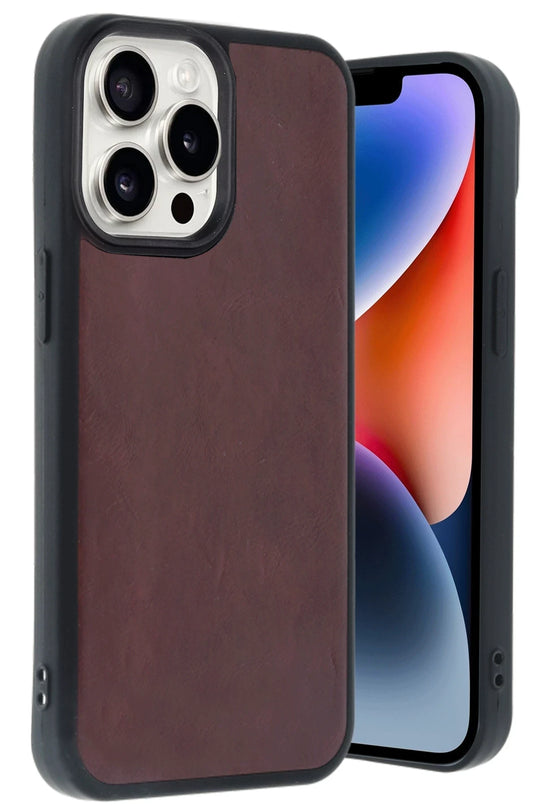 iPhone 14 Pro Max Aras Deri Kapak Kılıf - Bordo