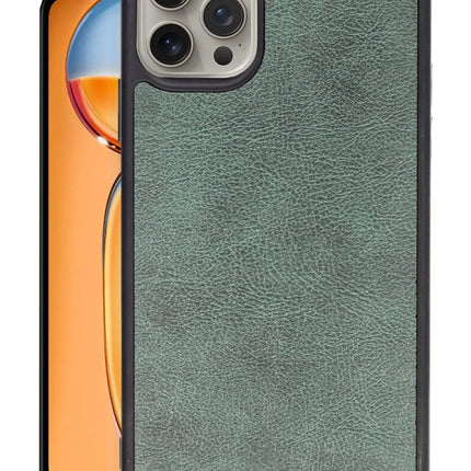 iPhone 14 Pro Max Aras Deri Kapak Kılıf - Koyu Yeşil