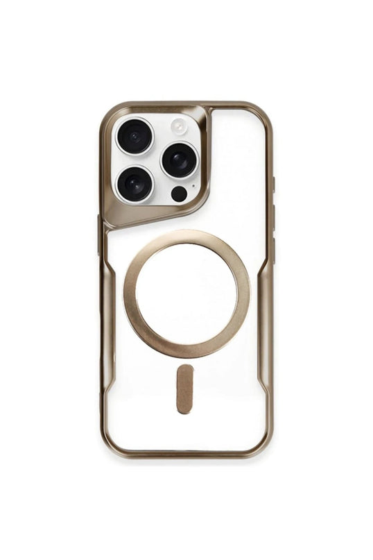 iPhone 14 Pro Max Boyi Magsafe Silikon Kapak Kılıf - Kahverengi