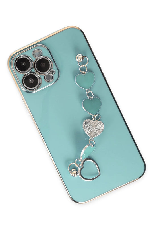 iPhone 14 Pro Max Esila Silikon Kılıf - Su Yeşili 3