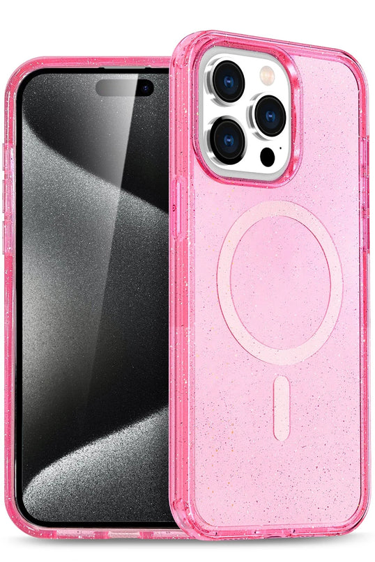 iPhone 14 Pro Max Star Magsafe Kapak Kılıf - Pembe