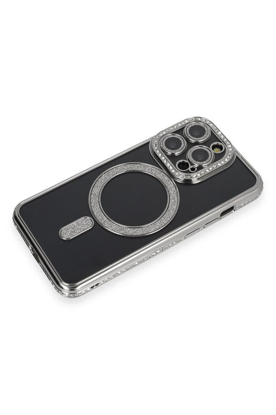iPhone 14 Pro Max Joke Simli Magneticsafe Kılıf - Gri 3