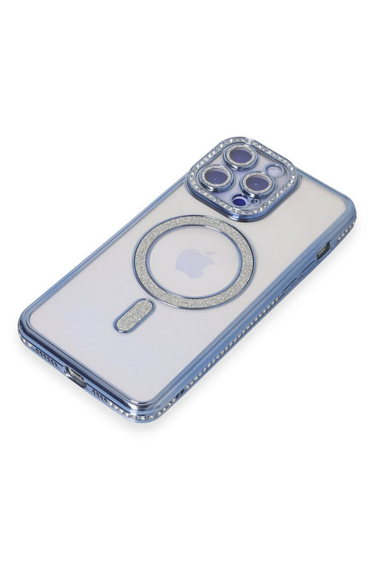 iPhone 14 Pro Max Joke Simli Magneticsafe Kılıf - Mavi 3