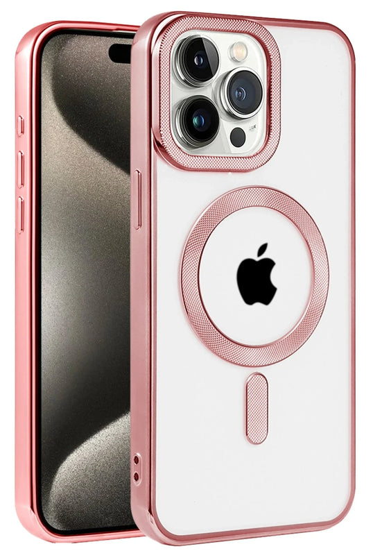 iPhone 14 Pro Max Kronos Magsafe Kapak Kılıf - Rose Gold